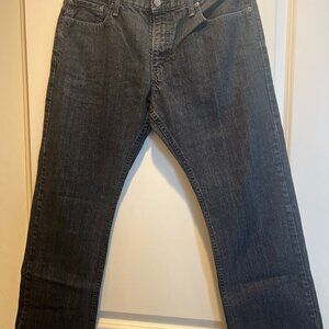 Levis 514 Denim Jeans 36x30 Black Straight Fit